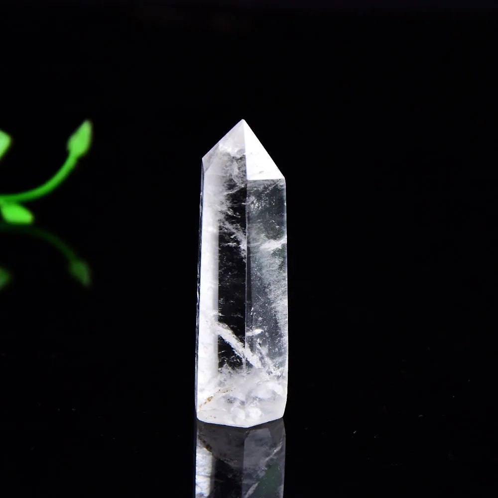 Pointe de Cristal de Roche Naturel – Prisme Hexagonal de 6-7 cm ou Grand Modèle
