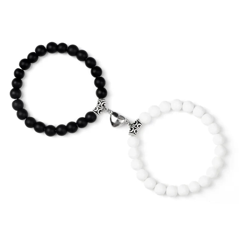 Bracelets de Couple à Distance en Pierres Naturelles – Duo de 2 Bracelets, Cadeau Amoureux