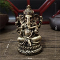 Statue Ganesh en Résine – Dieu Éléphant Hindou, Doré ou Bronze, 8 Modèles