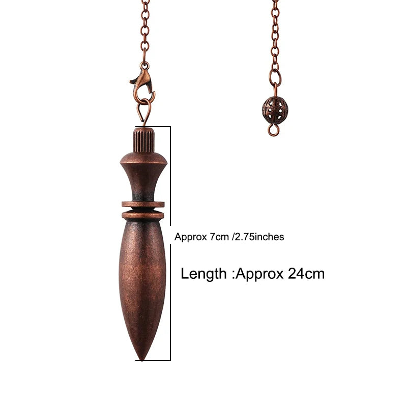 Pendule Karnak Égyptien en Métal – Pendule de Radiesthésie Lourd, Cuivré, Argenté, Doré ou Or Rose