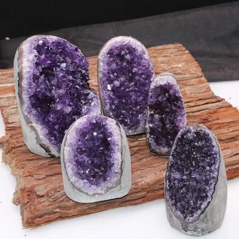 Géode d'Améthyste d'Uruguay – Grotte de Cristaux Violets Profonds, de 100 g à 1,5 kg