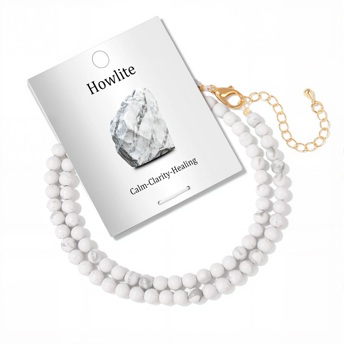 Collier Ras du Cou Perles de Pierre Naturelle 4 mm – 15 Pierres au Choix, 39 à 45 cm
