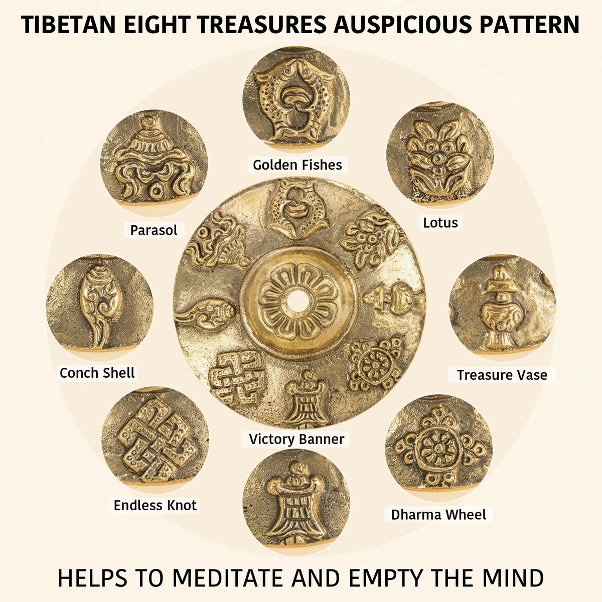 Tingsha Tibétaine – Paire de Cymbales de Méditation en Laiton avec Cordon