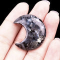 Croissant de Lune en Pierre Naturelle Sculptée 30 mm – Pierre de Poche, 22 Pierres au Choix