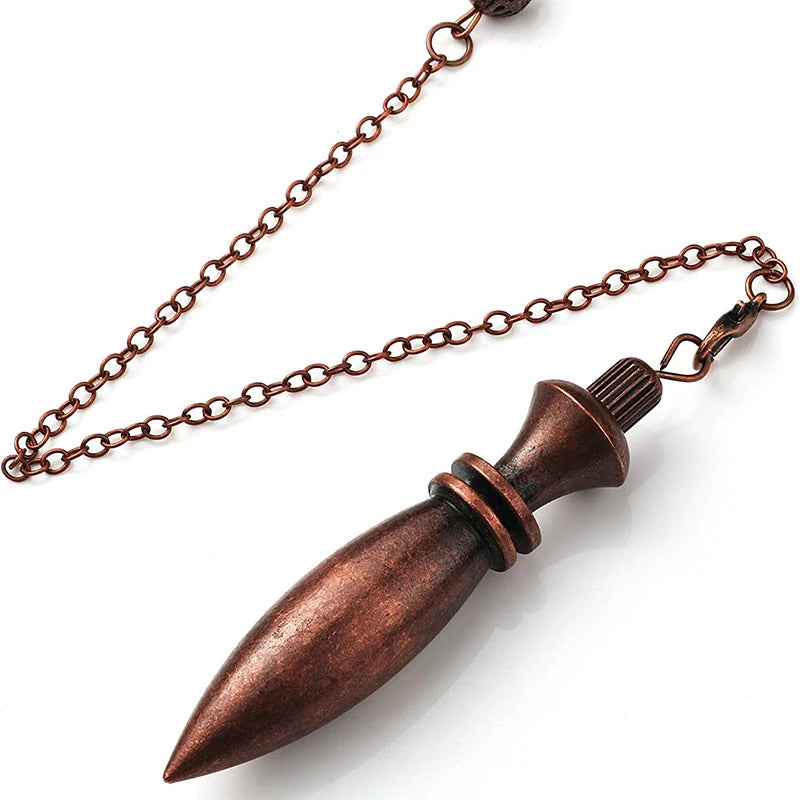 Pendule Karnak Égyptien en Métal – Pendule de Radiesthésie Lourd, Cuivré, Argenté, Doré ou Or Rose