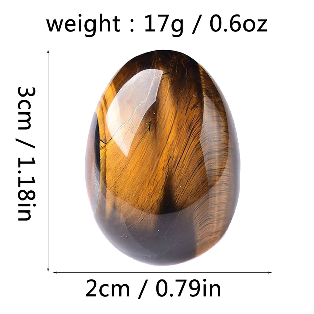 Petit Œuf en Pierre Naturelle Polie 3 cm – Améthyste, Quartz Rose, Œil de Tigre, 10 Pierres