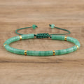 Bracelet Aventurine Verte – Perles Naturelles, Réglable, Minimaliste, Porte-Bonheur