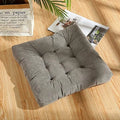 Coussin de Sol Carré Capitonné en Velours Côtelé – 45 ou 53 cm, Assise de Méditation, 9 Coloris