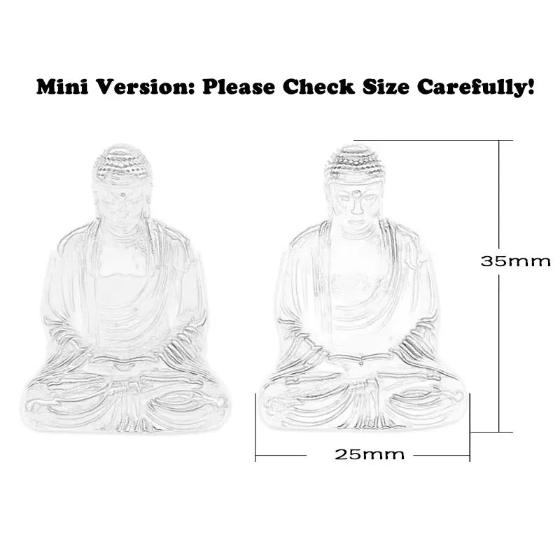 Mini Statue Bouddha en Laiton – Bouddha de Poche en Méditation 3,5 cm, Naturel ou Patiné