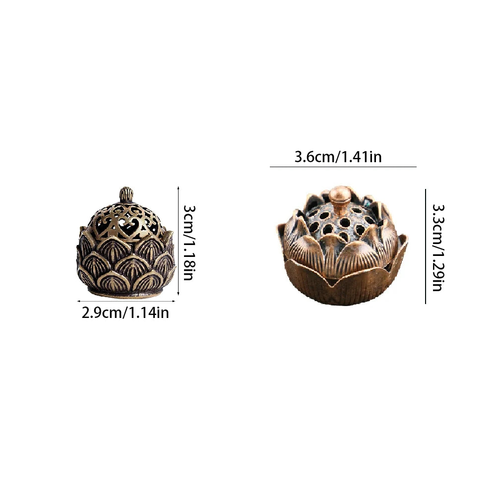 Porte-Encens Fleur de Lotus – Petit Brûleur pour Bâtons et Cônes, Décoration Zen