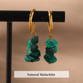 Créoles Dorées à Éclats de Pierres Naturelles – Améthyste, Quartz Rose, Lapis… Style Bohème