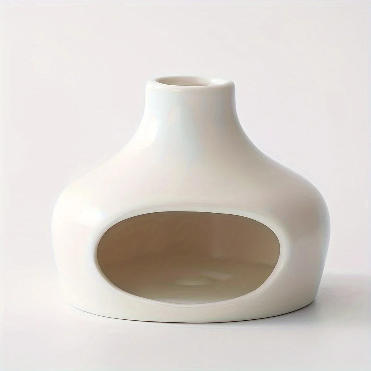 Brûleur à Palo Santo et Sauge en Céramique à Cheminée – Blanc ou Noir, Décoration Zen