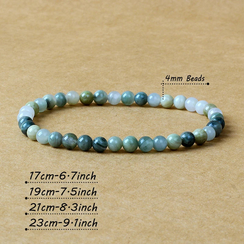 Bracelet Fin en Pierres Naturelles 4 ou 6 mm – 19 Pierres au Choix, Améthyste, Quartz Rose, Onyx…