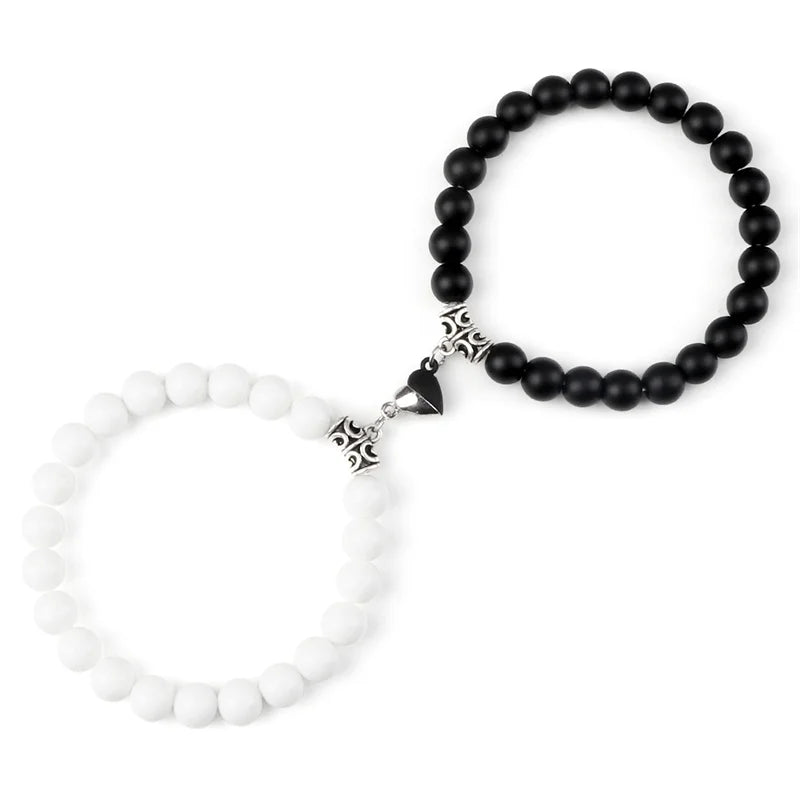 Bracelets de Couple à Distance en Pierres Naturelles – Duo de 2 Bracelets, Cadeau Amoureux