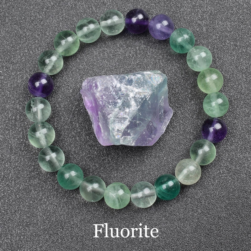 Bracelet Pierre Naturelle au Choix – Obsidienne Dorée, Rhodonite, Unakite et 13 Autres, 6 ou 8 mm