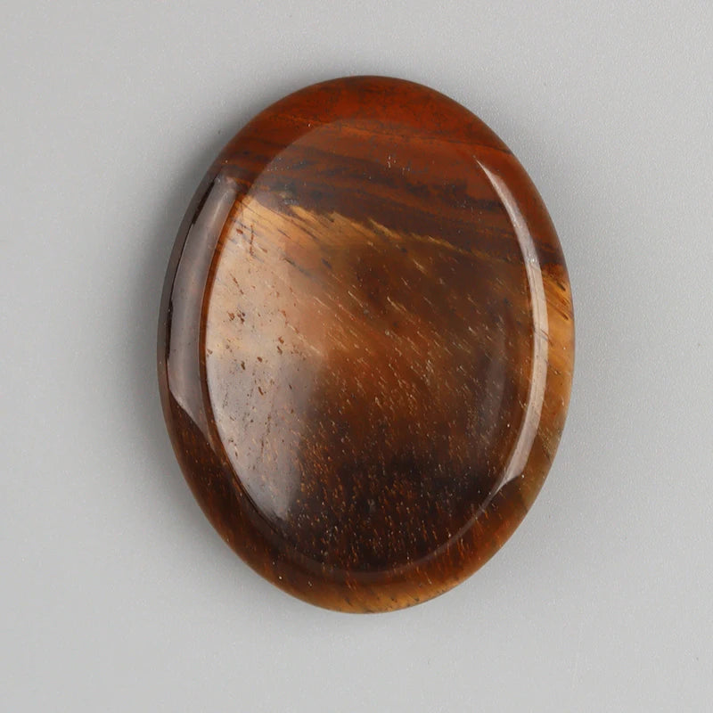 Pierre de Pouce Ovale en Pierre Naturelle 45 x 35 mm – Galet Anti-Stress, 16 Pierres au Choix