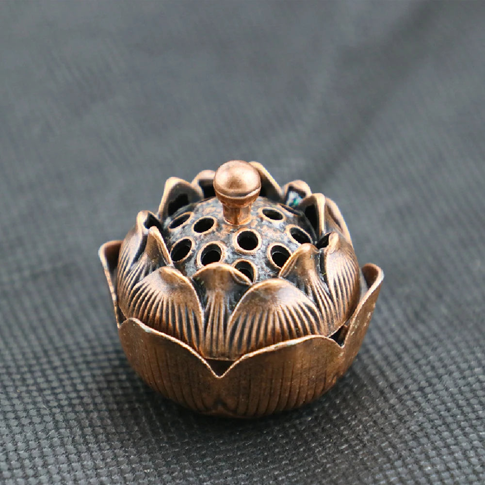 Porte-Encens Fleur de Lotus – Petit Brûleur pour Bâtons et Cônes, Décoration Zen