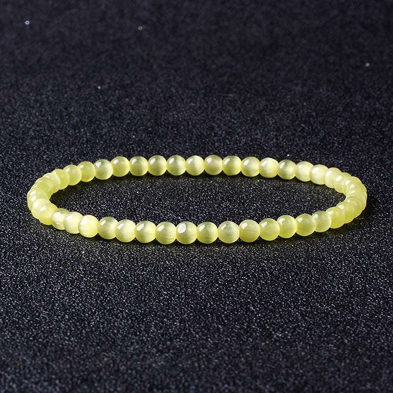 Bracelet Fin en Pierres Naturelles 4 ou 6 mm – 19 Pierres au Choix, Améthyste, Quartz Rose, Onyx…