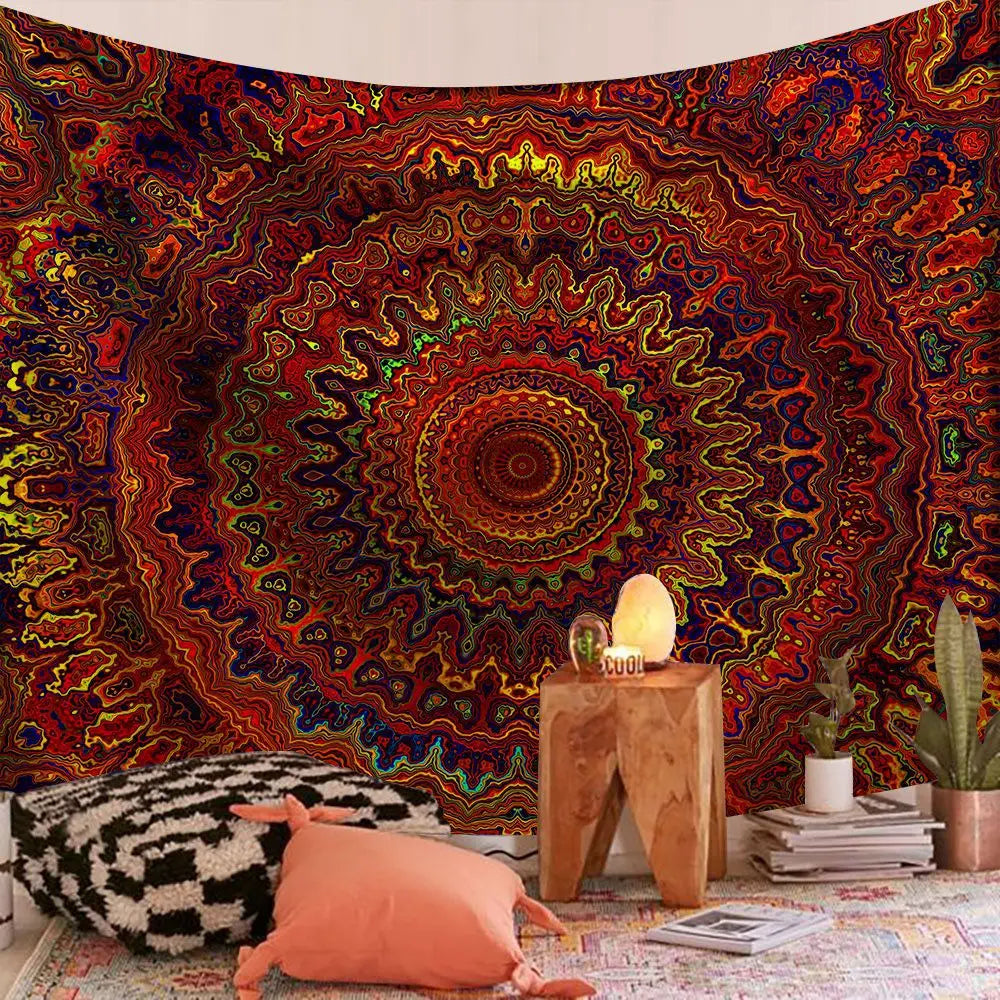 Tenture Murale Mandala Indien – Tapisserie Bohème en Tissu, Décoration Zen et Méditation, Idée Cadeau, 5 Tailles et 16 Motifs