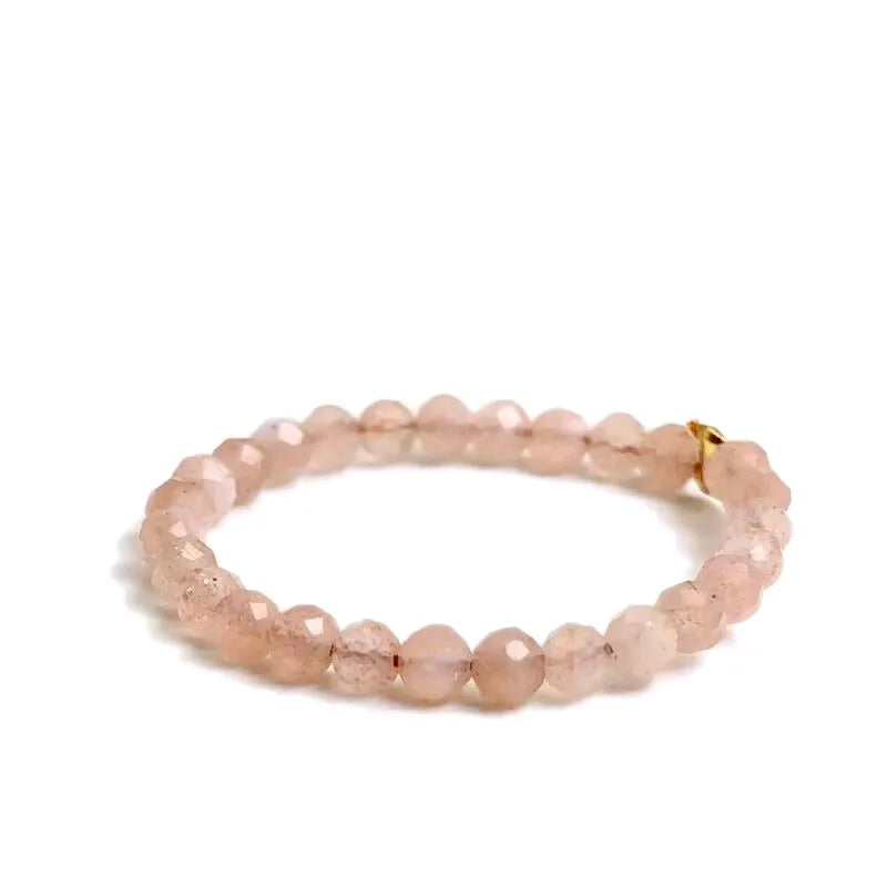 Bague Fine en Perles de Pierre Naturelle Facettées 2 mm – Extensible, 26 Pierres au Choix