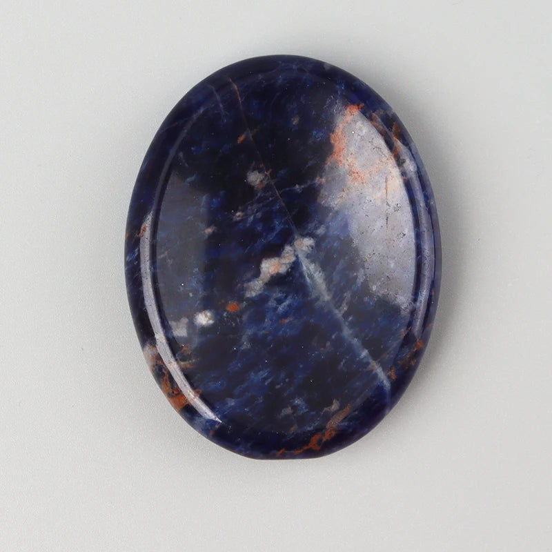 Pierre de Pouce Ovale en Pierre Naturelle 45 x 35 mm – Galet Anti-Stress, 16 Pierres au Choix