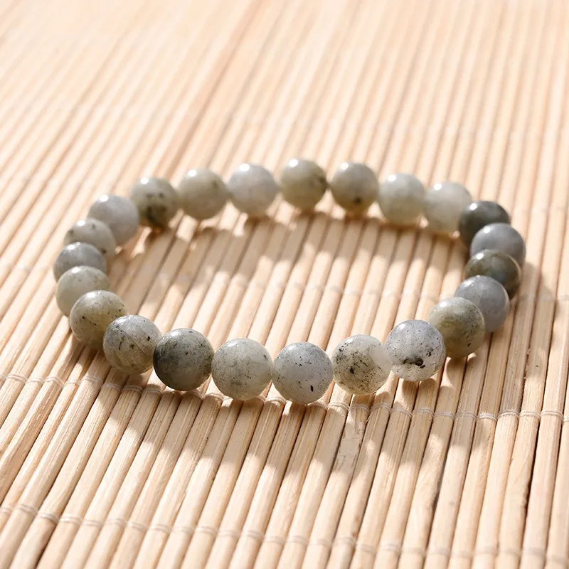 Bracelet Labradorite Naturelle – Perles 4, 6 ou 8 mm, Élastique, Femme et Homme