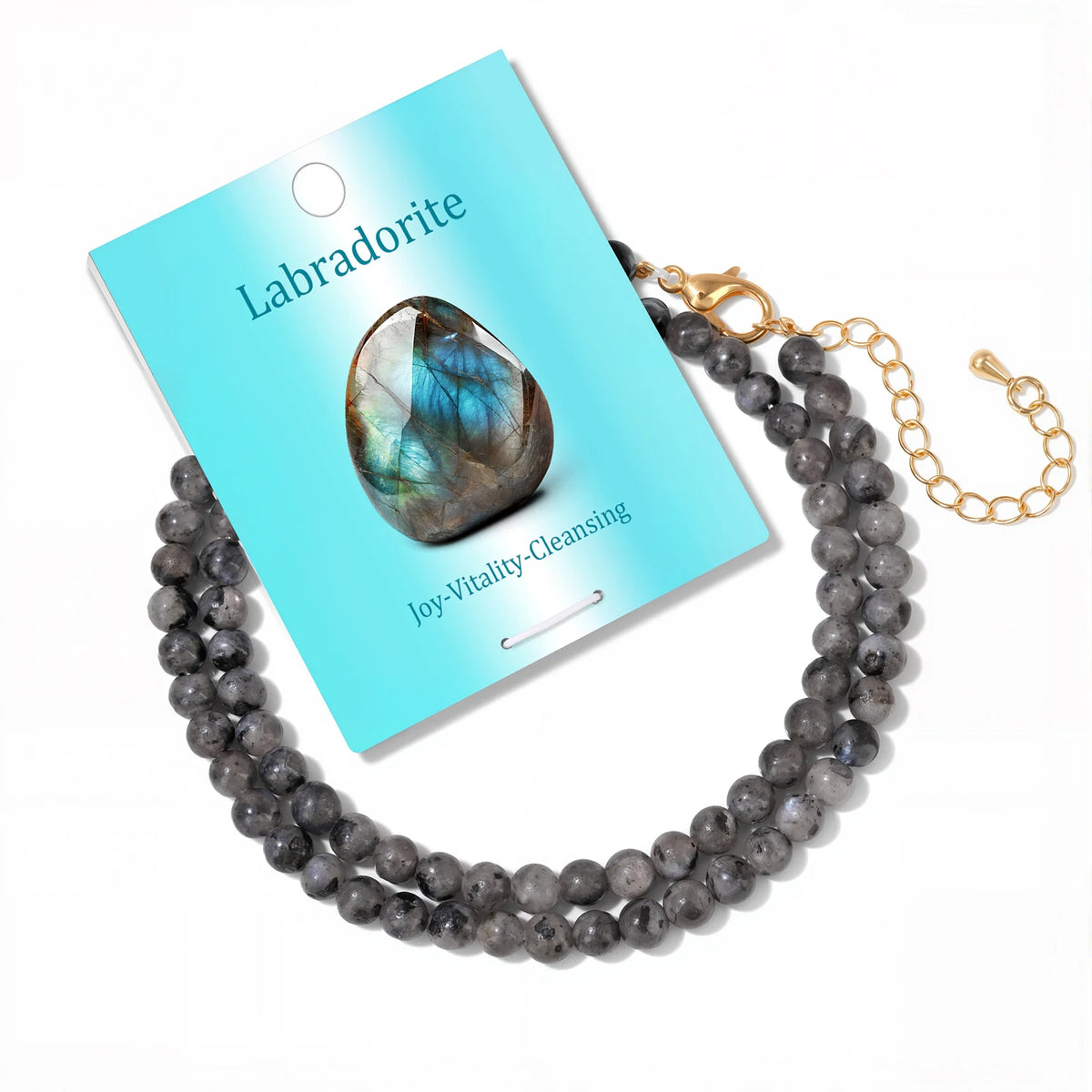 Collier Ras du Cou Perles de Pierre Naturelle 4 mm – 15 Pierres au Choix, 39 à 45 cm