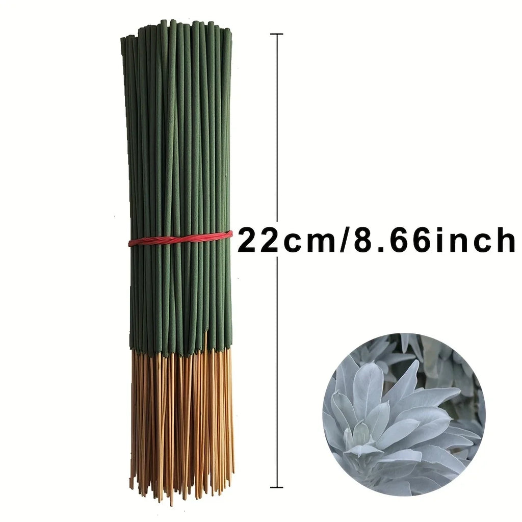 Bâtons d'Encens Sauge Blanche 22 cm – Lots de 25, 135 ou 200 Bâtonnets