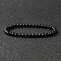 Bracelet Fin en Pierres Naturelles 4 ou 6 mm – 19 Pierres au Choix, Améthyste, Quartz Rose, Onyx…
