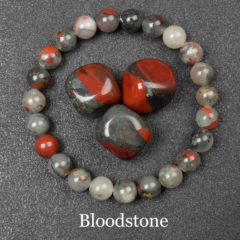 Bracelet Pierre Naturelle au Choix – Obsidienne Dorée, Rhodonite, Unakite et 13 Autres, 6 ou 8 mm