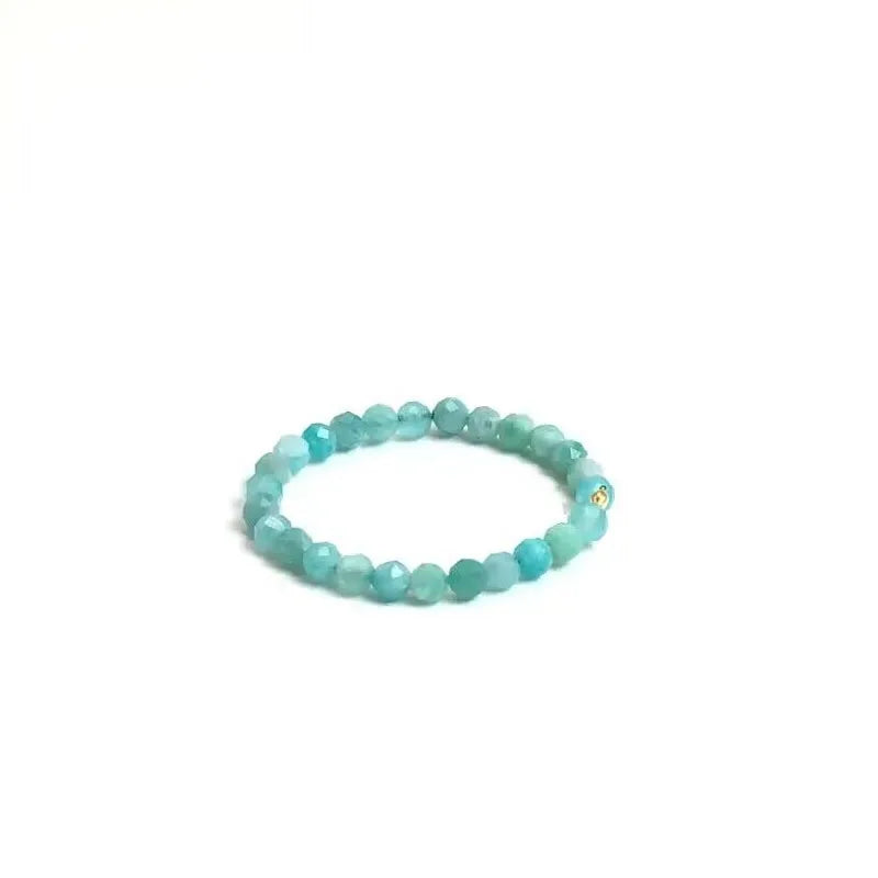 Bague Fine en Perles de Pierre Naturelle Facettées 2 mm – Extensible, 26 Pierres au Choix