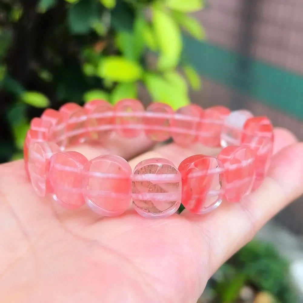 Bracelet Perles Plates Facettées 10 x 14 mm – 15 Pierres au Choix : Œil de Tigre, Améthyste, Lapis…