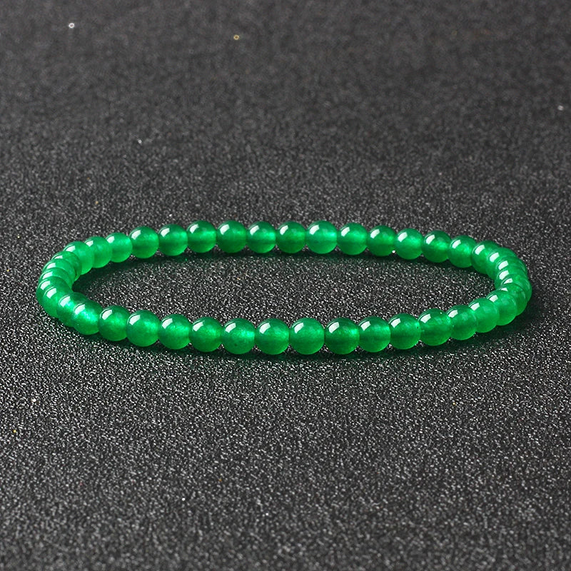 Bracelet Fin en Pierres Naturelles 4 ou 6 mm – 19 Pierres au Choix, Améthyste, Quartz Rose, Onyx…