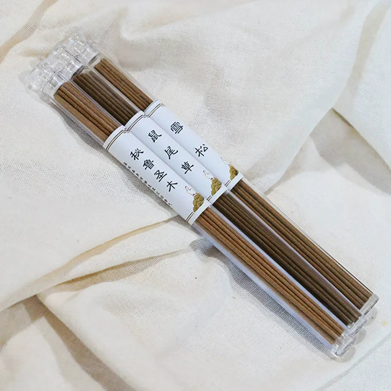 Encens Naturel en Tube de 20 Bâtonnets 21 cm – Palo Santo, Cèdre ou Sauge Blanche