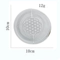 Mobile Fleur de Vie 3D en Acier – Spirale Rotative Miroir 10 cm, Déco de Fenêtre et Jardin