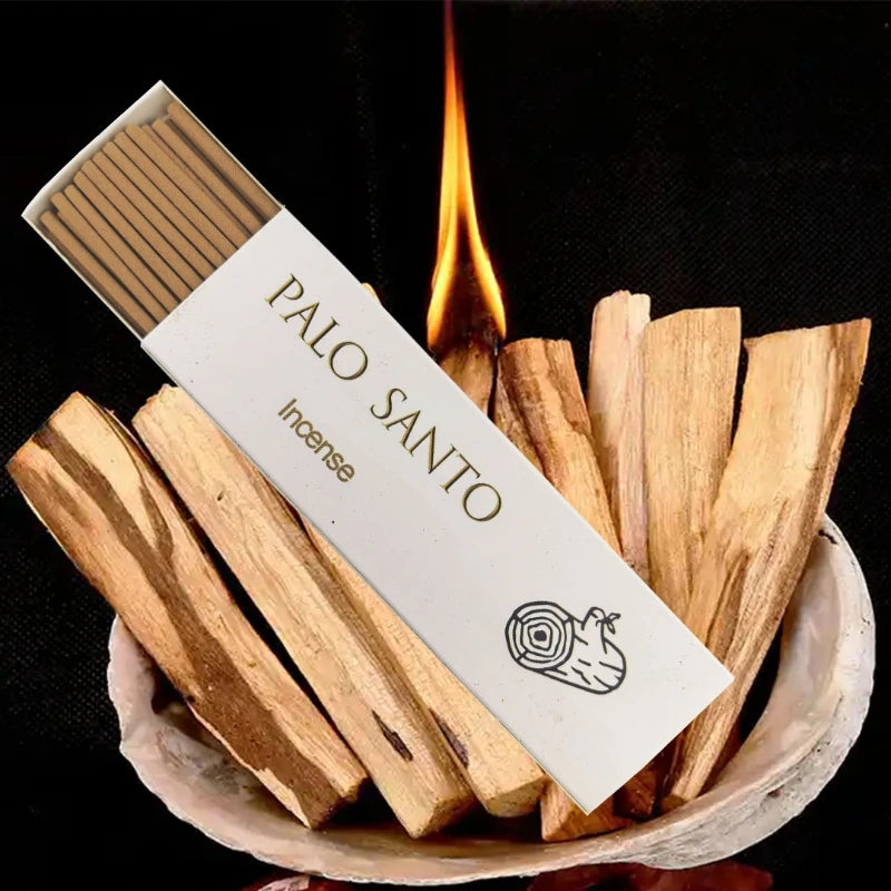 Bâtons d'Encens Palo Santo, Sauge Blanche ou Cèdre – Boîte de 30, Méditation et Yoga