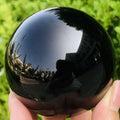 Sphère en Obsidienne Noire Naturelle – Boule Polie de 20 à 60 mm, Décoration Feng Shui