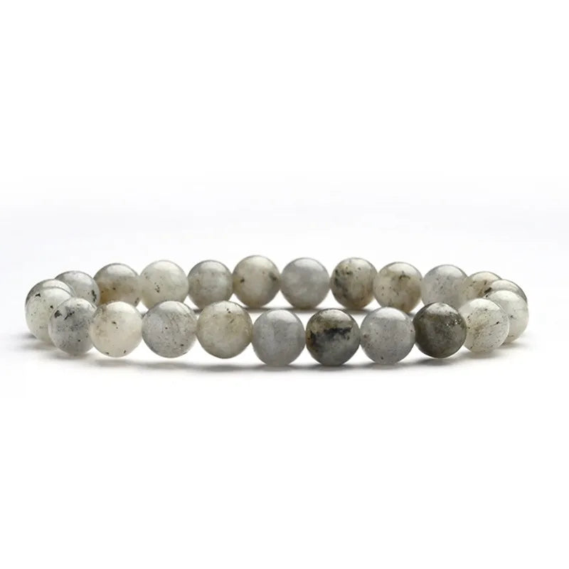 Bracelet Labradorite Naturelle – Perles 4, 6 ou 8 mm, Élastique, Femme et Homme