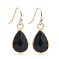 Boucles d'Oreilles Gouttes en Pierre Naturelle – Labradorite, Améthyste, Amazonite…, Doré ou Argenté