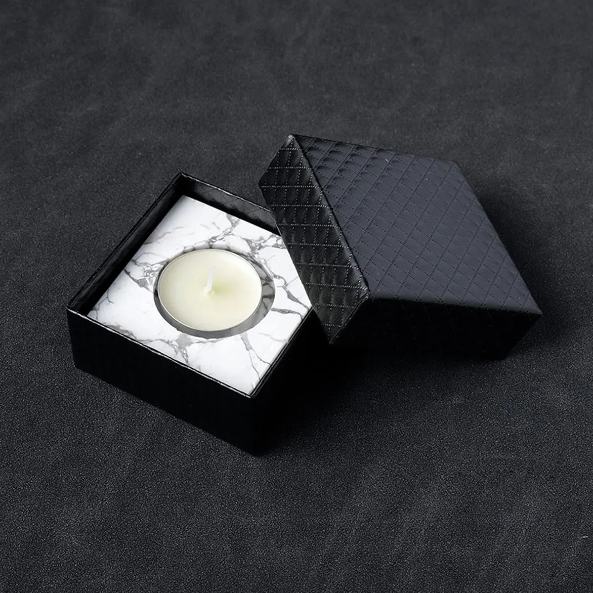 Bougeoir Carré en Pierre Brute – Quartz Rose, Améthyste, Labradorite, Cristal de Roche…