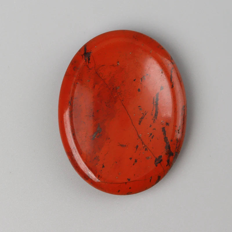 Pierre de Pouce Ovale en Pierre Naturelle 45 x 35 mm – Galet Anti-Stress, 16 Pierres au Choix