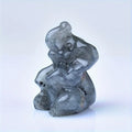 Éléphant Sculpté en Pierre Naturelle 3,5 cm – Figurine Porte-Bonheur en Labradorite, Quartz Rose…