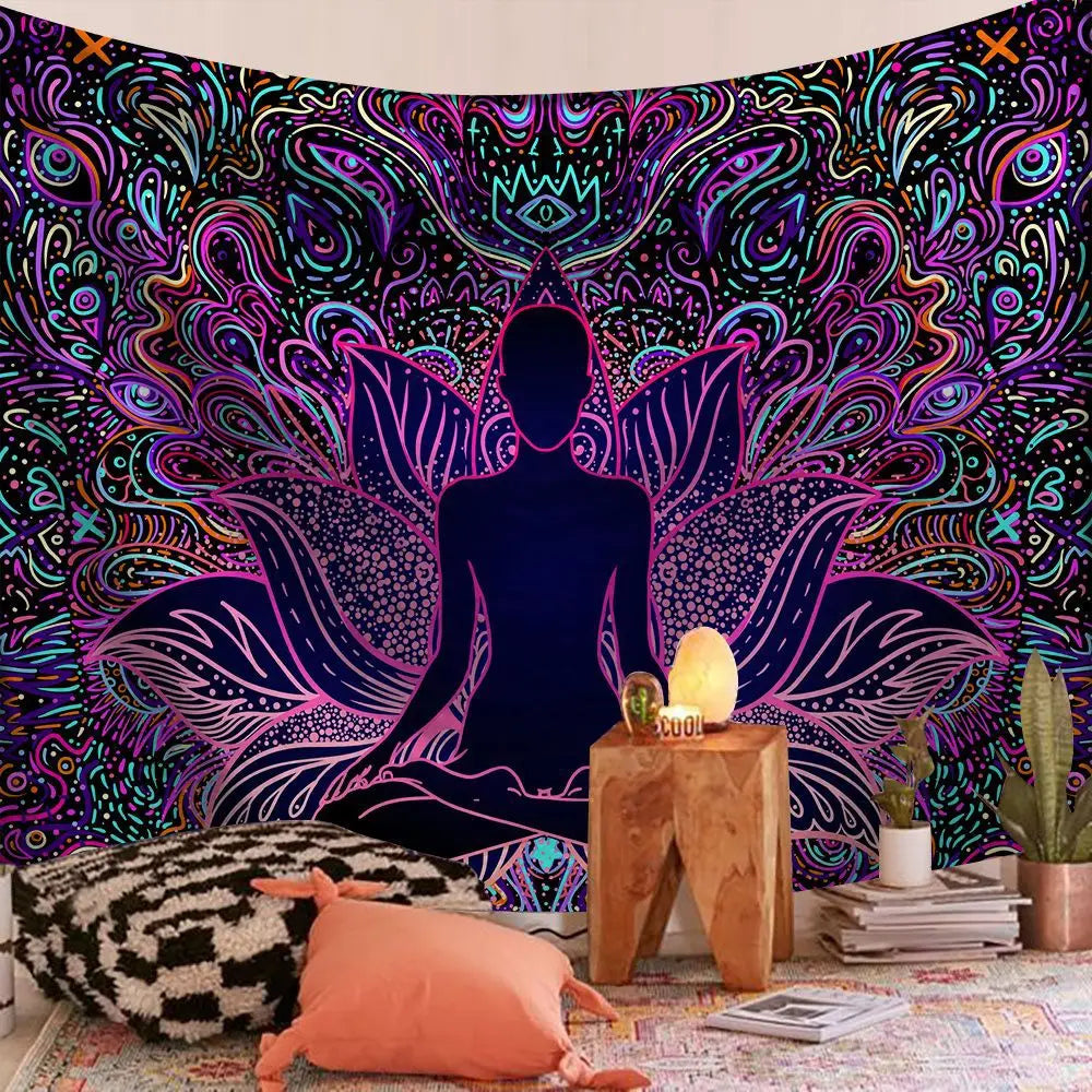 Tenture Murale Mandala Indien – Tapisserie Bohème en Tissu, 5 Tailles et 16 Motifs