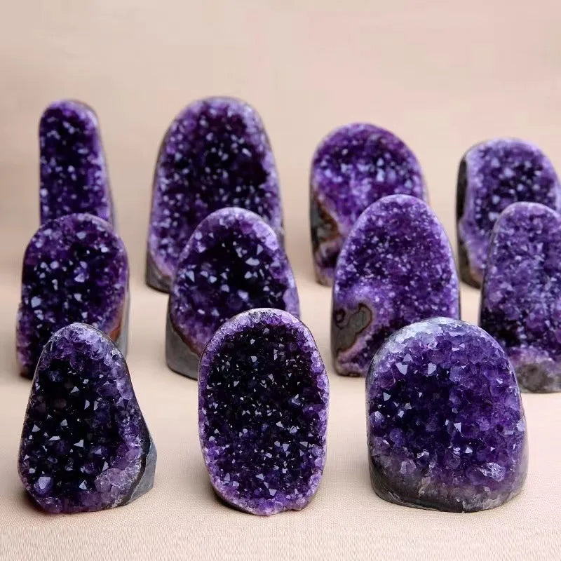 Géode d'Améthyste d'Uruguay – Grotte de Cristaux Violets Profonds, de 100 g à 1,5 kg