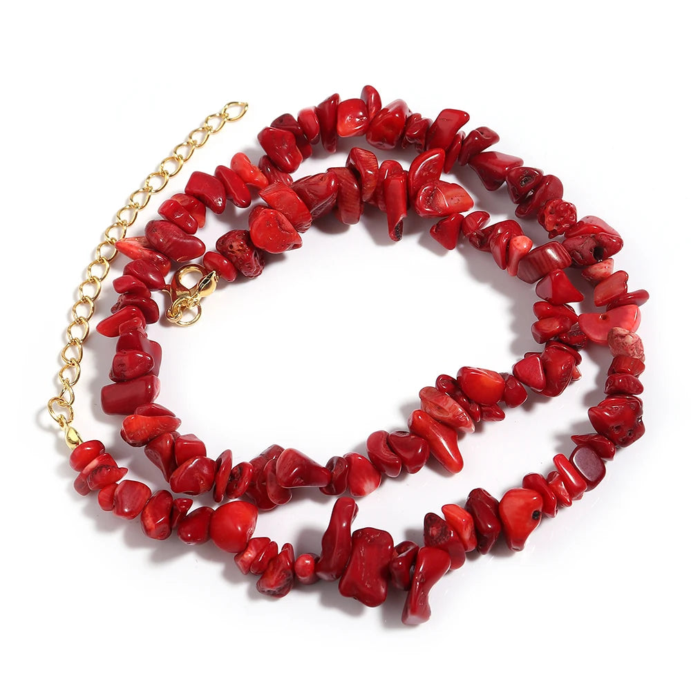 Collier Ras du Cou en Éclats de Pierres Naturelles – 16 Pierres au Choix, 43 cm