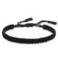 Bracelet Tibétain Tressé – Cordon Noir, Rouge ou Blanc à Nœuds, Réglable, Femme et Homme
