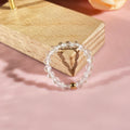 Bague Extensible en Perles Facettées 3 mm de Pierre Naturelle – Perle Dorée ou Argentée, 13 Pierres