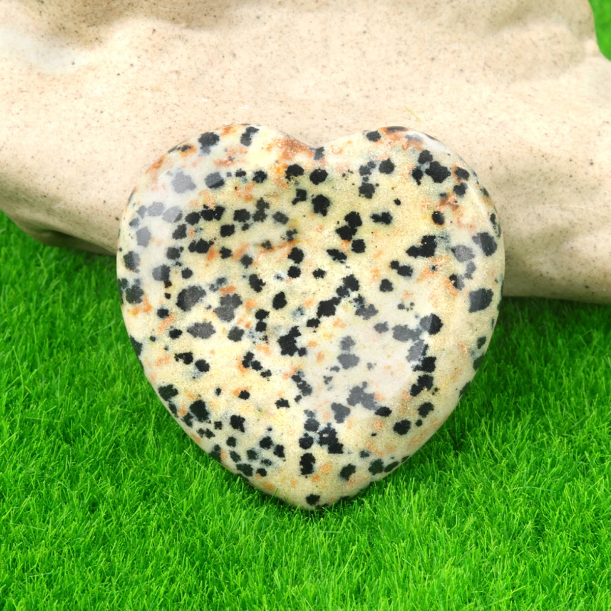 Cœur en Pierre Naturelle Polie 40 mm – Galet à Caresser avec Creux pour le Pouce, 12 Pierres