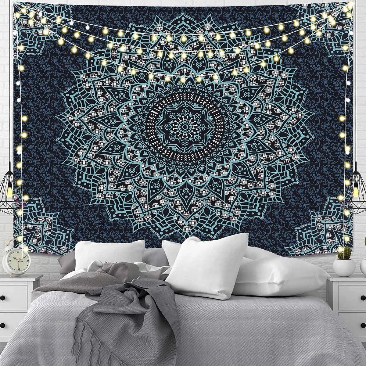 Tenture Murale Mandala Indien – Tapisserie Bohème en Tissu, Décoration Zen et Méditation, Idée Cadeau, 5 Tailles et 16 Motifs