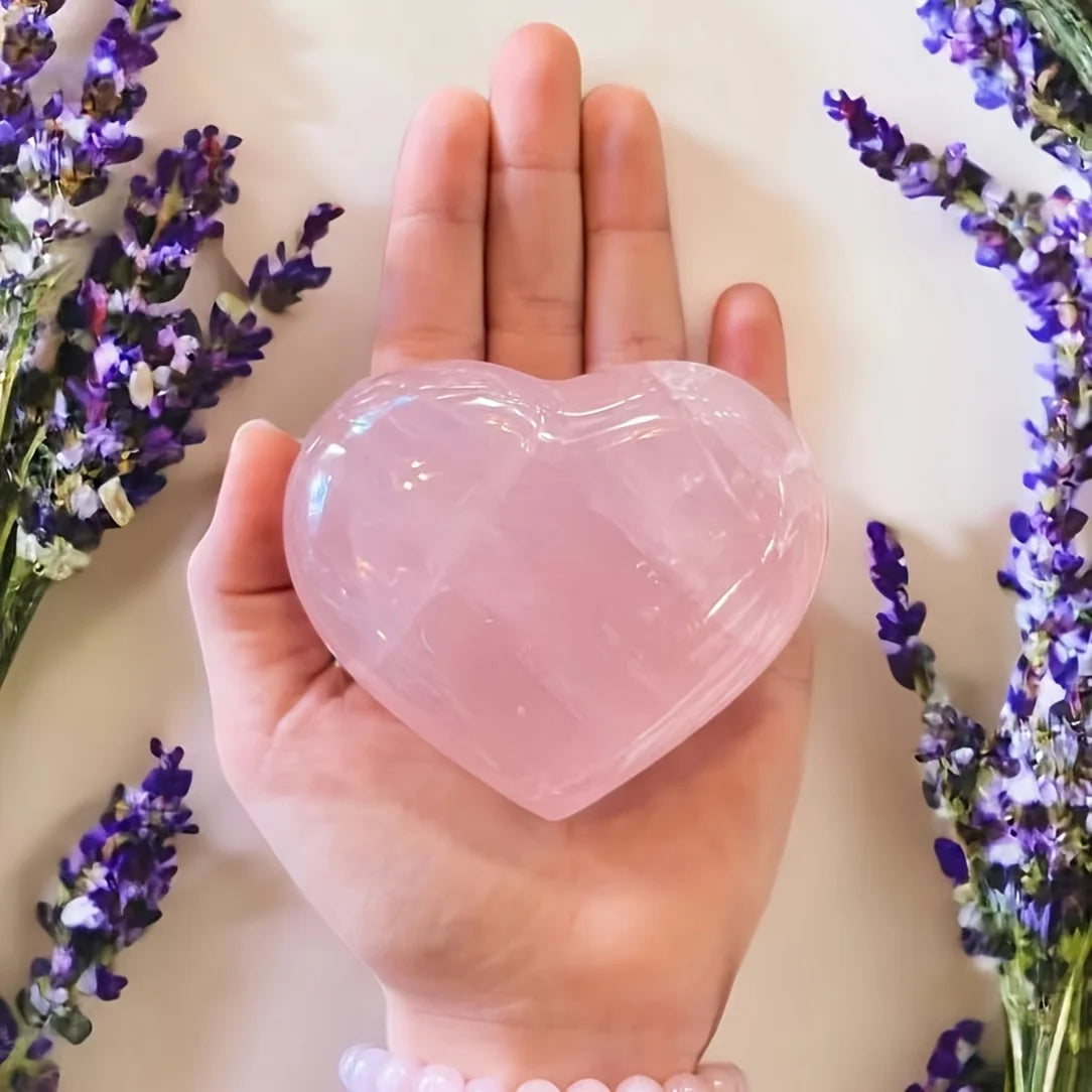 Cœur en Quartz Rose Naturel Poli – Grand Cœur Décoratif de 20 à 100 g